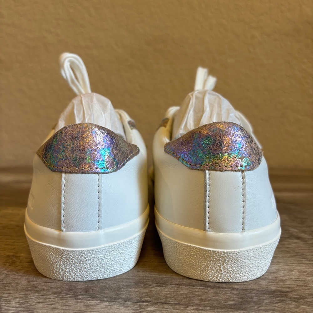 NWOB Madewell Sidewalk Low-Top Sneakers in Iridescent Leather - Picture 7 of 14